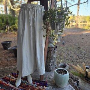 Hailey White Vegan Leather Paper Bag Waist Maxi Skirt Size Extra Large